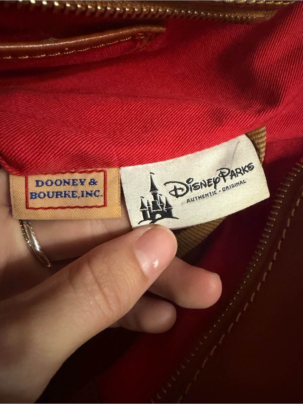 Dooney & Bourke Disney "Lovebirds" Embossed Leather Shopper Tote - Picture 11 of 12